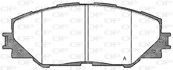 OPEN PARTS Комплект тормозных колодок, дисковый тормоз BPA1234.00